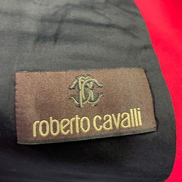 ROBERTO CAVALLI Size 38 Red Raspberry Wool Blend Sport Coat - Picture 7 of 10